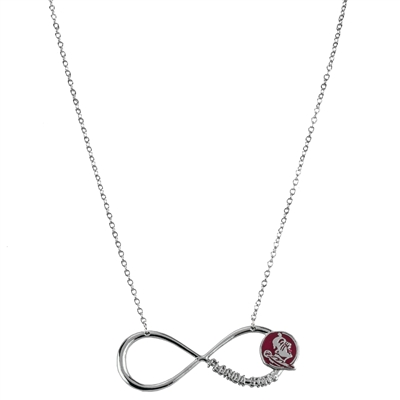 Silver Infinity Necklace Florida State Seminole