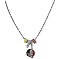 College Fashion Crystal Florida State University Logo Charms Natalya Necklace