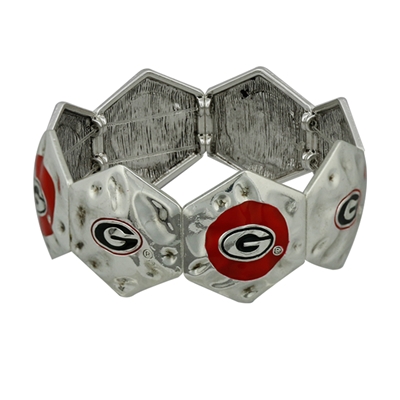 University of Georgia Team Colored Hexagon Slip-On Bracelet