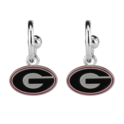 College Fashion University of Georgia Logo Charms Post Dangle Emma Earrings