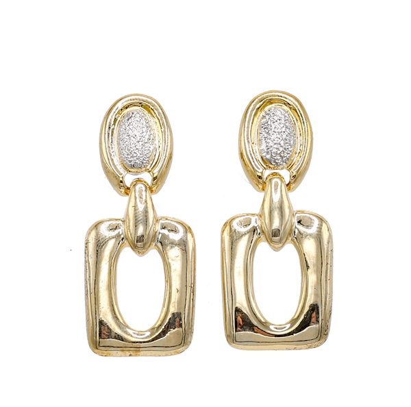 Elegant Fashion Gold & Silver Post Drop Earrings