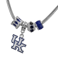 Kentucky Wildcats Logo Team Colored Charms Silver Necklace