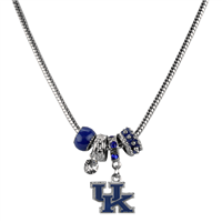College Fashion Crystal University of Kentucky Logo Charms MVP Necklace