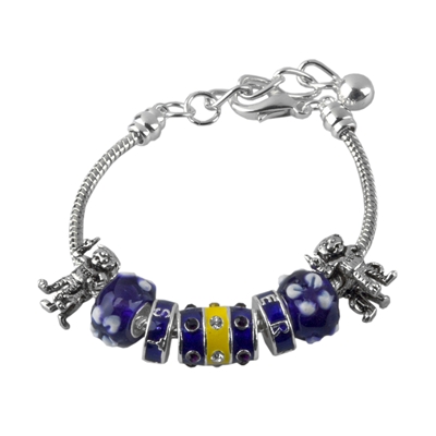 LSU Tigers Bead Bracelet Jewelry Mascot