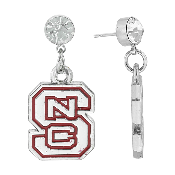 NC STATE 407 | Dangle Logo Charm Earrings