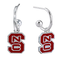 College Fashion North Carolina State University Logo Charms Post Dangle Emma Earrings