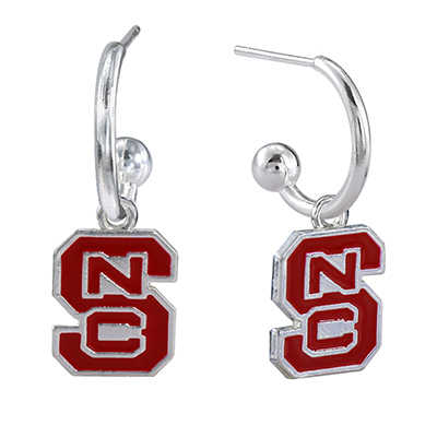 College Fashion North Carolina State University Logo Charms Post Dangle Emma Earrings