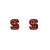 College Fashion North Carolina State University Logo Charms Stud Elise Earrings