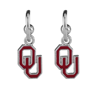 College Fashion University of Oklahoma Logo Charms Post Dangle Emma Earrings