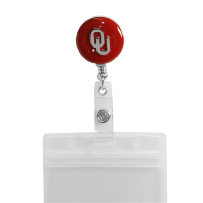 College Fashion University of Oklahoma Retractable ID Larry Lanyard Badge Reel