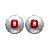 College Fashion Ohio State University Logo Ball Star Stud Earrings