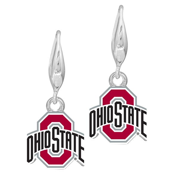College Fashion Ohio State University Logo Charm Stud Dangle Elma Earrings