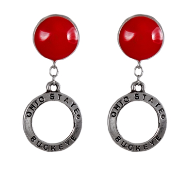 OHIO STATE 414 | Circular Dangle Earrings