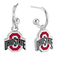 College Fashion Ohio State University Logo Charms Post Dangle Emma Earrings