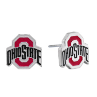 College Fashion Ohio State University Logo Charms Stud Earrings