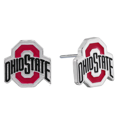 College Fashion Ohio State University Logo Charms Stud Earrings