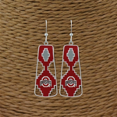 OHIO STATE 475 | Aztec Print Earrings Elaine