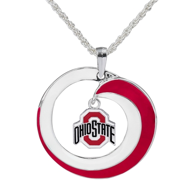 OHIO STATE 6067 | SWIRL LOGO NECKLACE