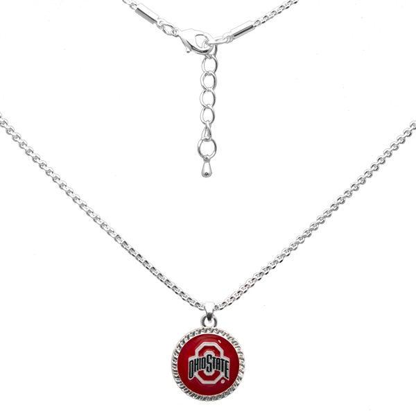 College Fashion Ohio State University Logo Charm Necklace