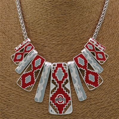 OHIO STATE 675 | Aztec Print Necklace Nova