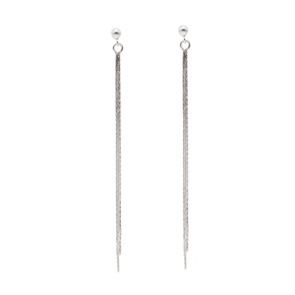 Simply Stylish Chic Silver-Toned Dangle Post Dangle Earrings