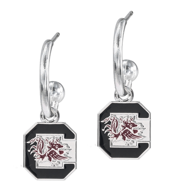 College Fashion University of South Carolina Logo Charms Post Dangle Emma Earrings