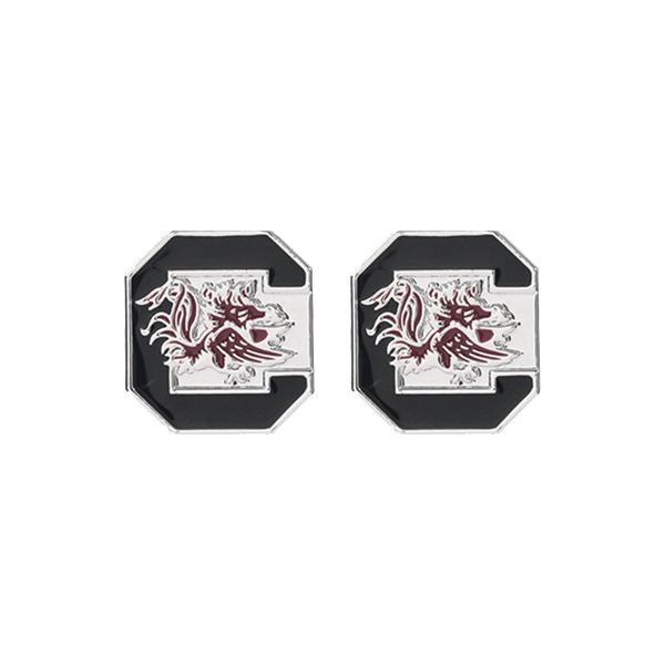 College Fashion University of South Carolina Logo Charms Stud Earrings