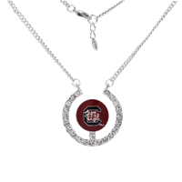 University of South Carolina Team Colored Logo Ball Crystal 18" Cable Chain Lobster Clasp Necklace