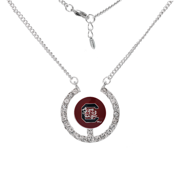University of South Carolina Team Colored Logo Ball Crystal 18" Cable Chain Lobster Clasp Necklace