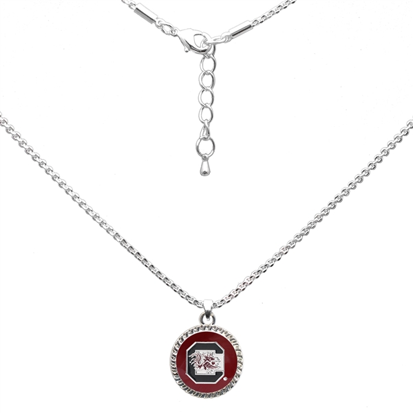 College G65Fashion University of South Carolina Logo Charm Necklace