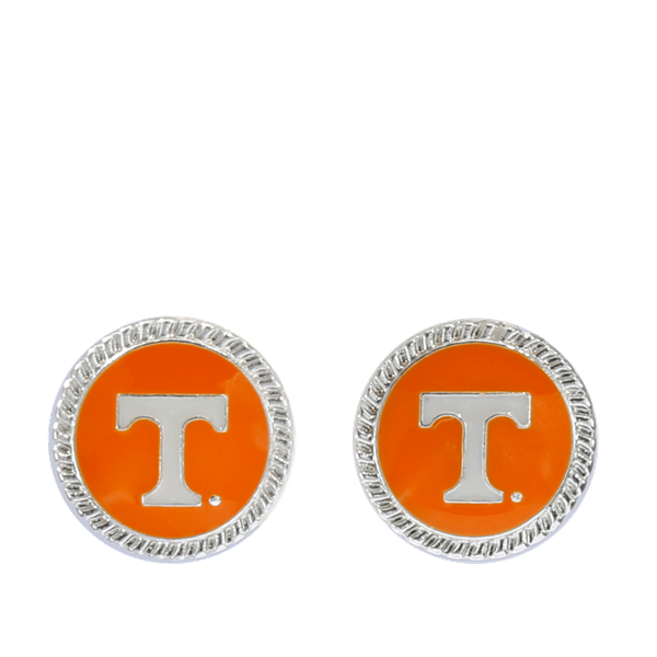 College Fashion University of Tennessee Logo Charm Stud Earrings