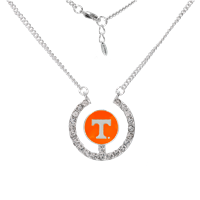 University of Tennessee Team Colored Logo Ball Crystal 18" Cable Chain Lobster Clasp Necklace