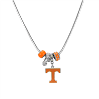 College Fashion Crystal University of Tennessee Logo Charms MVP Necklace