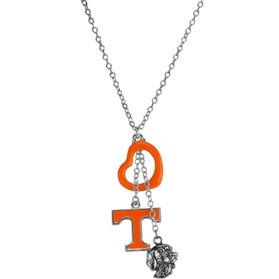 Tennessee Volunteer Vols Silver Multi Logo Necklace Licensed College Jewelry