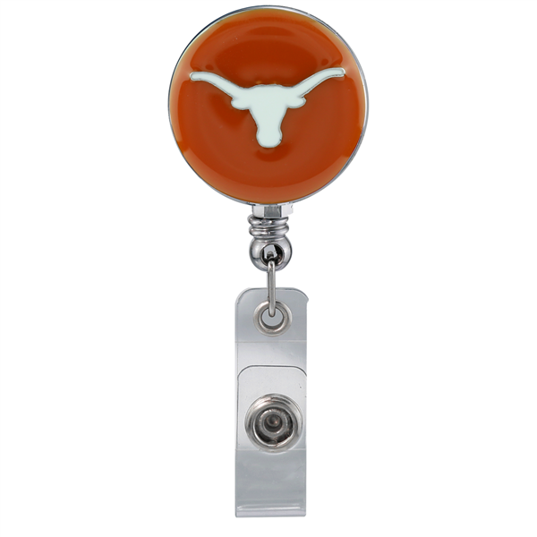 College Fashion University of Texas Retractable ID Larry Lanyard Badge Reel