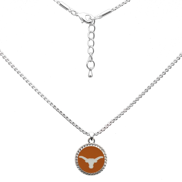 College Fashion University of Texas Logo Charm Nessa Necklace