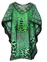 Fashion Leopard Animal Print Long African Muu Kaftan Dashiki Dress