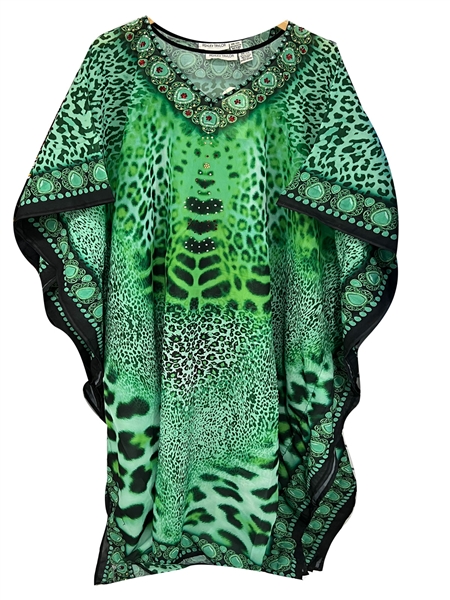 Fashion Leopard Animal Print Long African Muu Kaftan Dashiki Dress