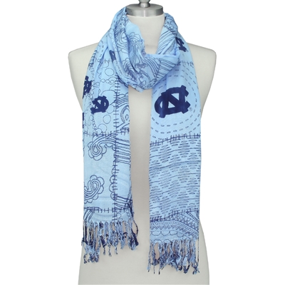 Multi Print Tar Heels Scarf