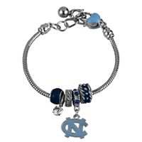 College Fashion Crystal University of North Carolina Logo Charms MVP Bracelet