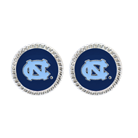 College Fashion University of North Carolina Logo Charm Stud Earrings