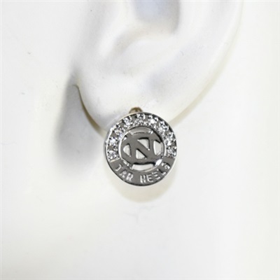 NORTH CAROLINA 413 | Silver Studded Circle Earrings