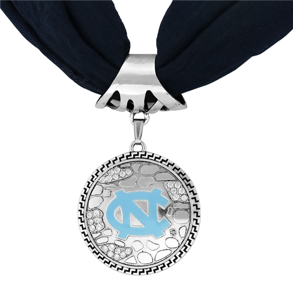 College Fashion University of North Carolina Crystals Ornate Scarf Pendant Charm