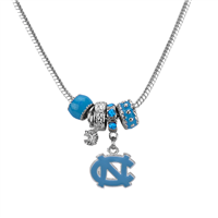 College Fashion Crystal University of North Carolina Logo Charms MVP Necklace
