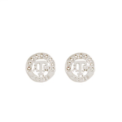 TEXAS A&M 413 | Silver Studded Circle Earrings
