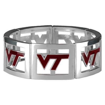 Square Stretch Hokies Silver Jewelry