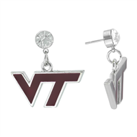 VIRGINA TECH 407 | Dangle Logo Charm Earrings Virigina Tech