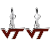 College Fashion Virginia Tech University Logo Charms Post Dangle Emma Earrings