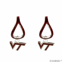 Virginia Tech Silver Jewelry Earrings