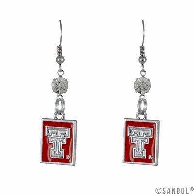 Square Dangle Earrings Texas Tech Red Raiders